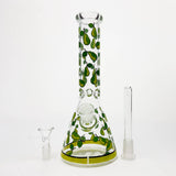 10" Glass Beaker Bong with Apple Design [FT08] Glass Bong LEHIGH WHOLESALE