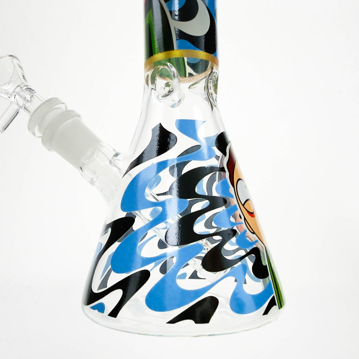 10" Glass Beaker Bong with Cartoon Design [FT09] Glass Bong LEHIGH WHOLESALE