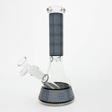10" Glass Beaker Bong with Rectangle Print Design – [FT510] Glass Bong LEHIGH WHOLESALE