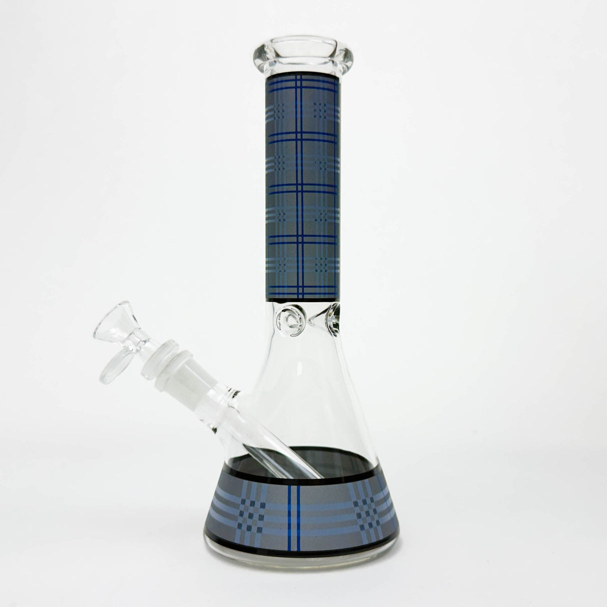 10" Glass Beaker Bong with Rectangle Print Design – [FT510] Glass Bong LEHIGH WHOLESALE