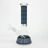 10" Glass Beaker Bong with Rectangle Print Design – [FT510] Glass Bong LEHIGH WHOLESALE