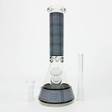 10" Glass Beaker Bong with Rectangle Print Design – [FT510] Glass Bong LEHIGH WHOLESALE