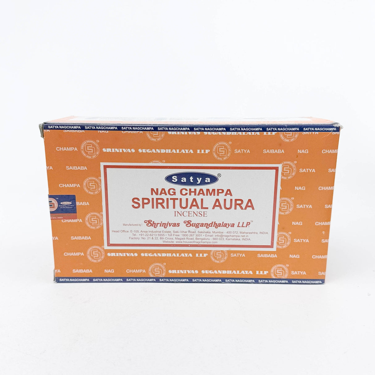 SATYA | Nag Champa Incense 15g Box of 12 Incense LEHIGH WHOLESALE SPIRITUAL AURA