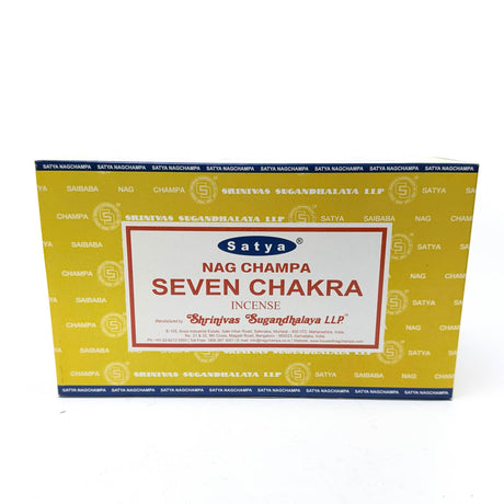 SATYA | Nag Champa Incense 15g Box of 12 Incense LEHIGH WHOLESALE SEVEN CHAKRA