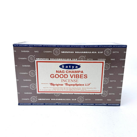 SATYA | Nag Champa Incense 15g Box of 12 Incense LEHIGH WHOLESALE GOOD VIPES