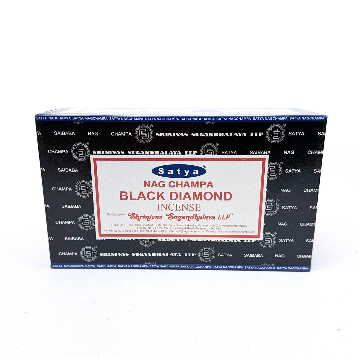 SATYA | Nag Champa Incense 15g Box of 12 Incense LEHIGH WHOLESALE BLACK DIAMOND