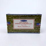 SATYA | Nag Champa Incense 15g Box of 12 Incense LEHIGH WHOLESALE GREEN CITRONELLA