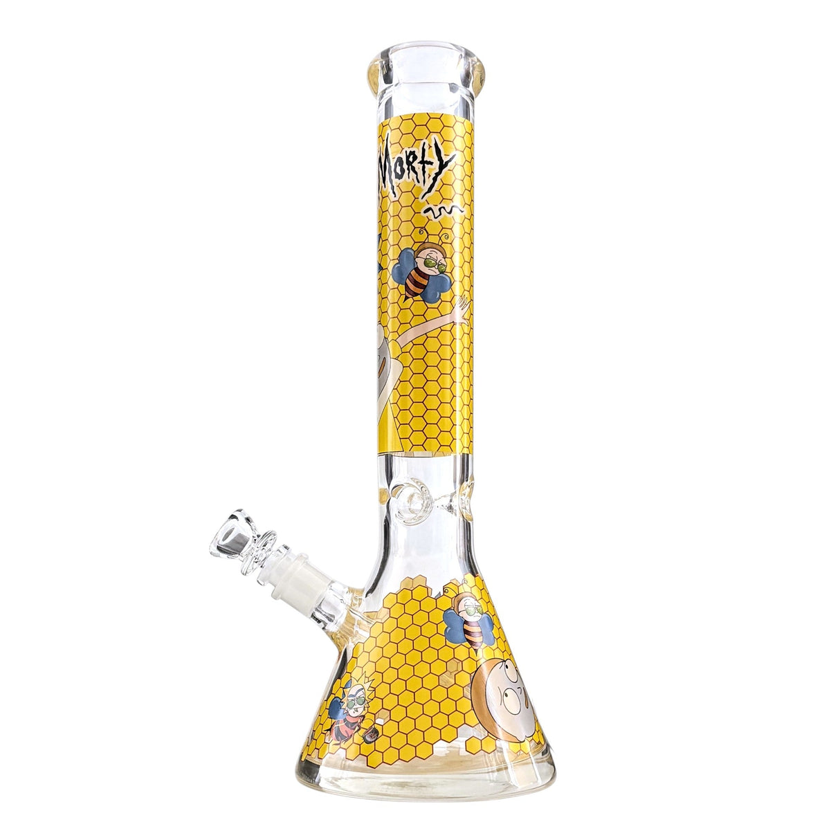 Honeycomb Spectrum Beaker – 14" Thick 7mm Color Series Bong Glass Bong Super Supplys Inc