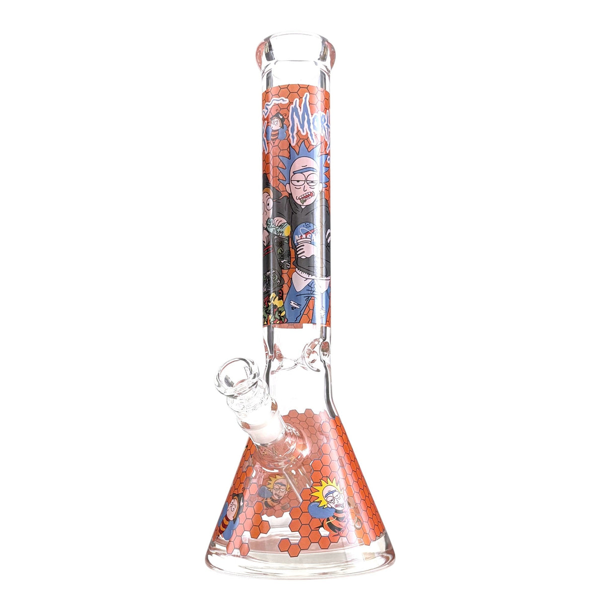 Honeycomb Spectrum Beaker – 14" Thick 7mm Color Series Bong Glass Bong Super Supplys Inc Red