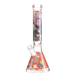 Honeycomb Spectrum Beaker – 14" Thick 7mm Color Series Bong Glass Bong Super Supplys Inc Red