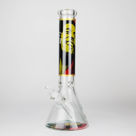 14" BM Design Glass Bong – 7mm Thick Heavy Duty Beaker Water Pipe