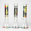14" BM Design Glass Bong – 7mm Thick Heavy Duty Beaker Water Pipe Glass Bong 777 Smoke