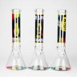 14" BM Design Glass Bong – 7mm Thick Heavy Duty Beaker Water Pipe Glass Bong 777 Smoke