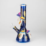 10" 3D Mushroom Spirit Beaker Bong – Glow in the Dark Glass Water Pipe Glass Bong 777 Smoke