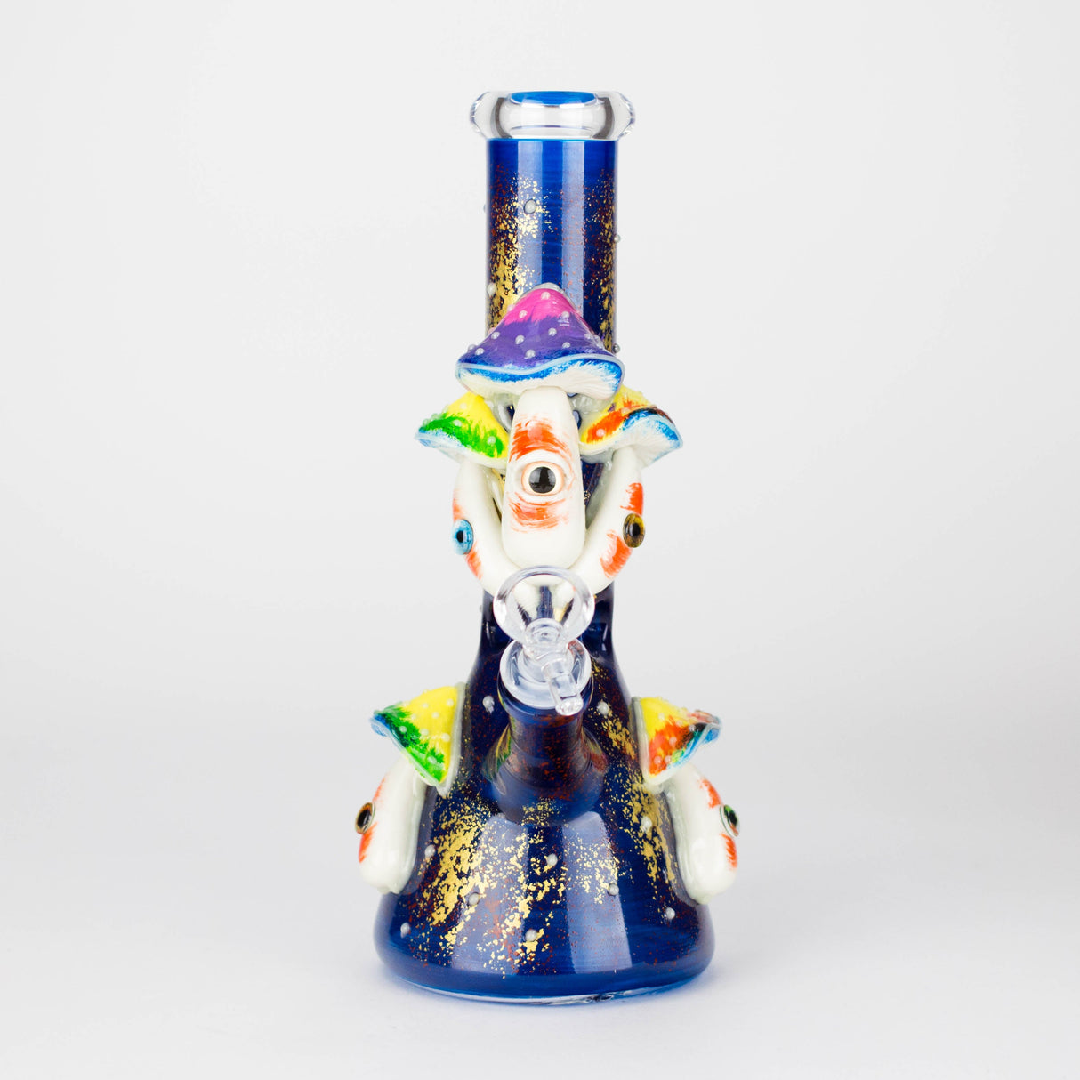 10" 3D Mushroom Spirit Beaker Bong – Glow in the Dark Glass Water Pipe Glass Bong 777 Smoke