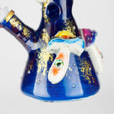 10" 3D Mushroom Spirit Beaker Bong – Glow in the Dark Glass Water Pipe Glass Bong 777 Smoke