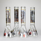 14" 7mm RM Skull Glass Bong – Heavy Duty Beaker Water Pipe [FTLL08] Glass Bong LEHIGH WHOLESALE