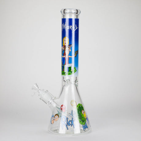 14" 7mm RM Glass Bong – Heavy Duty Beaker Water Pipe [FTLL06]