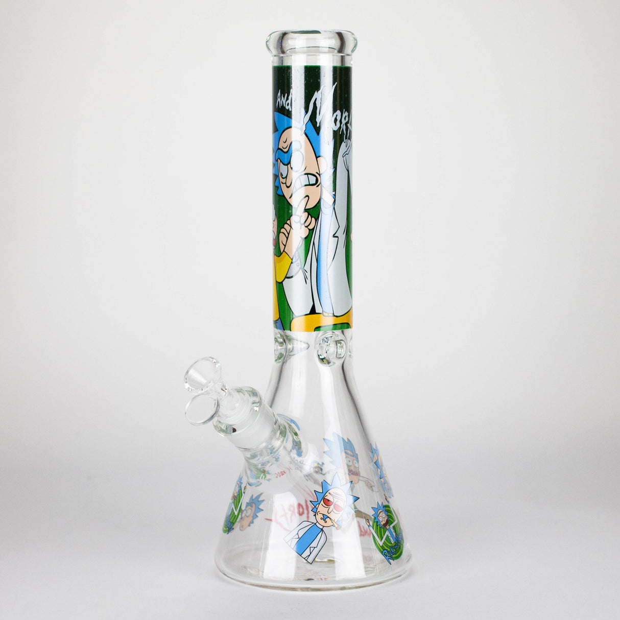 14" 7mm RM Glass Bong – Heavy Duty Beaker Water Pipe [FTLL06] Glass Bong LEHIGH WHOLESALE Angry