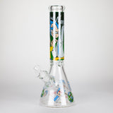 14" 7mm RM Glass Bong – Heavy Duty Beaker Water Pipe [FTLL06] Glass Bong LEHIGH WHOLESALE Angry
