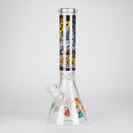 14" 7mm RM Glass Bong – Heavy Duty Beaker Water Pipe [FTLL06]