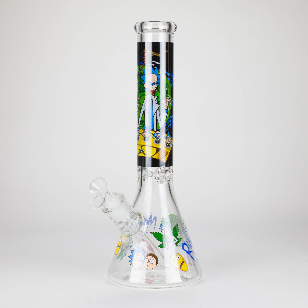 14" 7mm RM Glass Bong – Heavy Duty Beaker Water Pipe [FTLL06] Glass Bong LEHIGH WHOLESALE Scientist