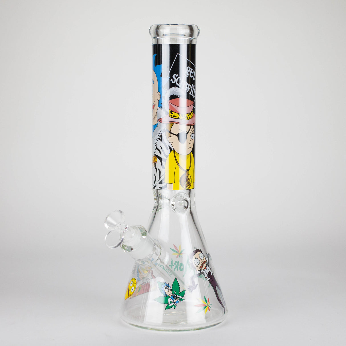 14" 7mm RM Glass Bong – Heavy Duty Beaker Water Pipe [FTLL06] Glass Bong LEHIGH WHOLESALE Thug