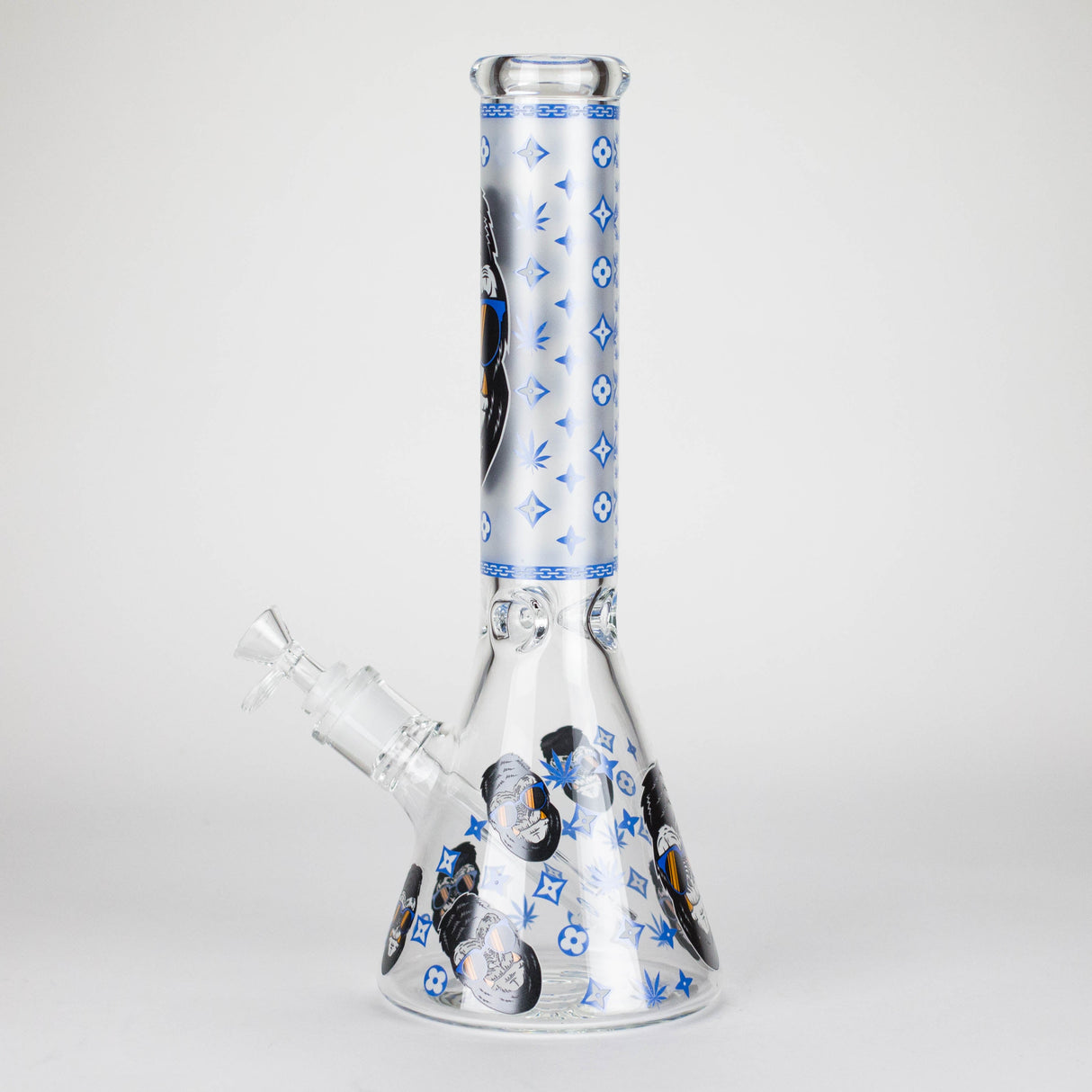 14" 7mm Gorilla Designs Glow In The Dark Beaker Bong – In the Box [FT1892ATS] Glass Bong LEHIGH WHOLESALE
