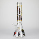 14" 7mm RM Skull Glass Bong – Heavy Duty Beaker Water Pipe [FTLL08] Glass Bong LEHIGH WHOLESALE Yellow