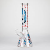 14" 7mm Gorilla Designs Glow In The Dark Beaker Bong – In the Box [FT1892ATS] Glass Bong LEHIGH WHOLESALE Red