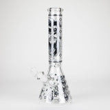 14" 7mm Gorilla Designs Glow In The Dark Beaker Bong – In the Box [FT1892ATS] Glass Bong LEHIGH WHOLESALE Black