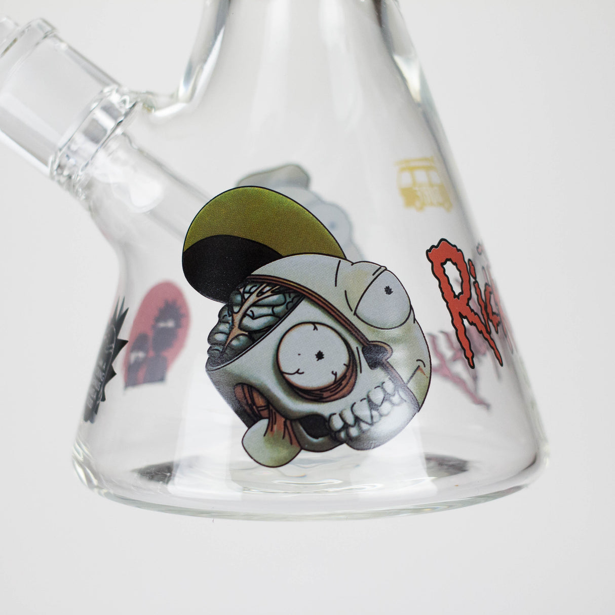14" 7mm RM Skull Glass Bong – Heavy Duty Beaker Water Pipe [FTLL08] Glass Bong LEHIGH WHOLESALE