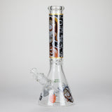 14" 7mm RM Skull Glass Bong – Heavy Duty Beaker Water Pipe [FTLL08] Glass Bong LEHIGH WHOLESALE Black