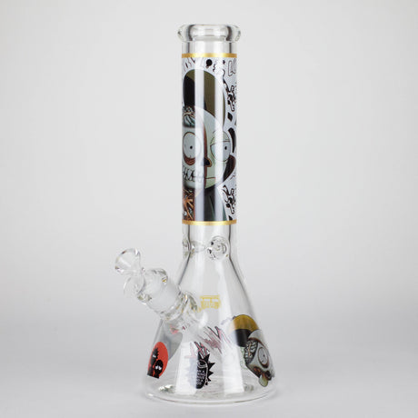 14" 7mm RM Skull Glass Bong – Heavy Duty Beaker Water Pipe [FTLL08]