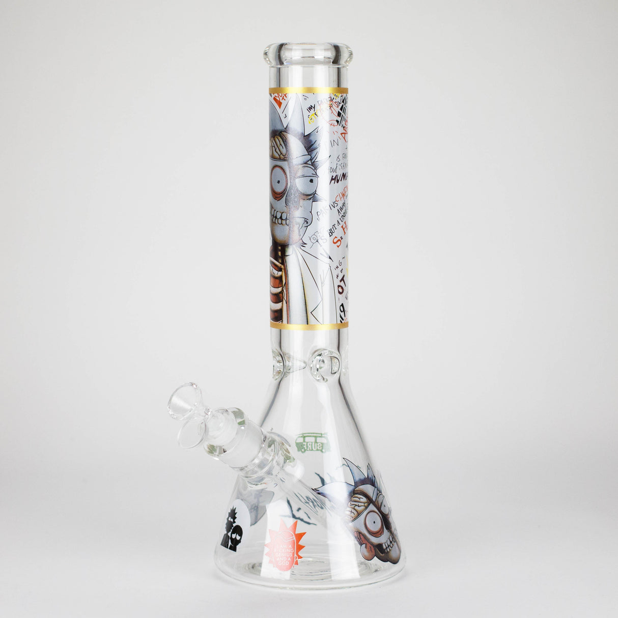 14" 7mm RM Skull Glass Bong – Heavy Duty Beaker Water Pipe [FTLL08] Glass Bong LEHIGH WHOLESALE Mix Colour