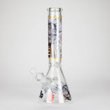 14" 7mm RM Skull Glass Bong – Heavy Duty Beaker Water Pipe [FTLL08] Glass Bong LEHIGH WHOLESALE Mix Colour