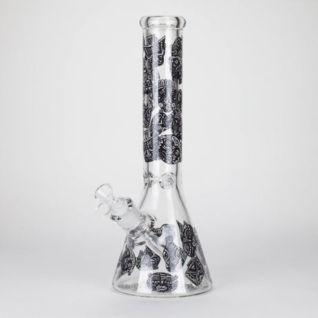 14" 7mm Thick Glass Water Bong – Glow in the Dark Beaker Bong