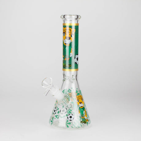 10" soccer world cup Design Glass Beaker Bong Glass Bong 777 Smoke Jaguar