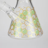14" Beehive Design 7mm Thick Heavy Duty Glass Beaker Bong Glass Bong 777 Smoke