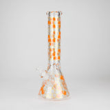 14" Beehive Design 7mm Thick Heavy Duty Glass Beaker Bong Glass Bong 777 Smoke Orange