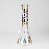 10" Wild Kitty Design Glass Beaker Bong Glass Bong 777 Smoke Design2