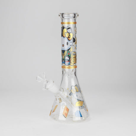 10" Wild Kitty Design Glass Beaker Bong Glass Bong 777 Smoke Design4