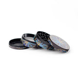 2.5" Mystical Cosmic Art Design Metal Grinder 4 Layers - Box of 6 Display Pack 777 Smoke