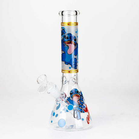 10" Turtle Design Glass Beaker Bong – Glow in the Dark Glass Bong 777 Smoke Design1