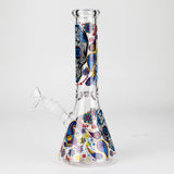 10" Sugar Skull New Design Glass Beaker Bong – Glow in the Dark Glass Bong 777 Smoke