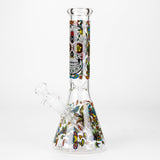 10" Sugar Skull New Design Glass Beaker Bong – Glow in the Dark