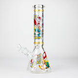 14" Carton Design 7mm Thick Heavy Duty Glass Beaker Bong – Glow in the Dark