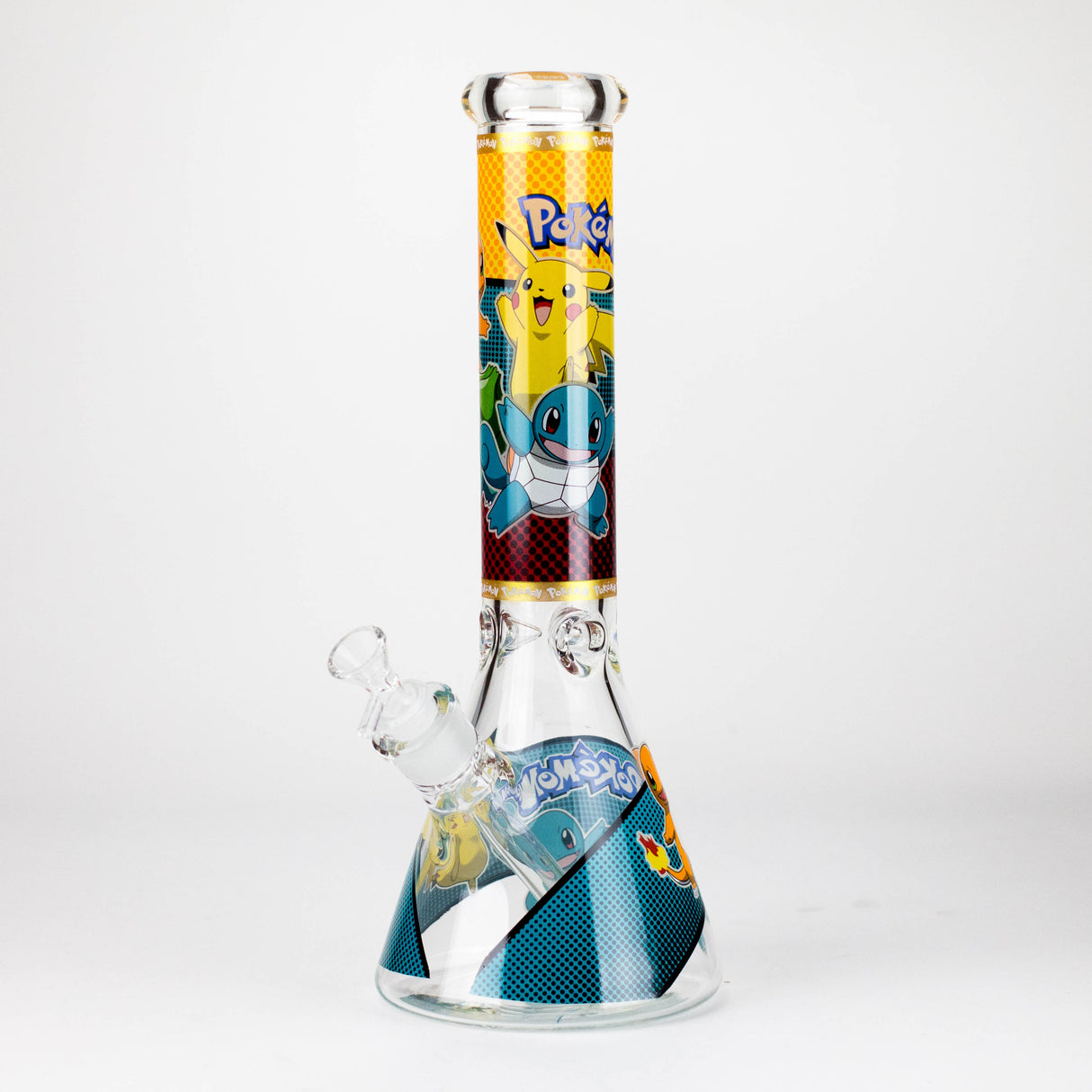 14" Carton Design 7mm Thick Heavy Duty Glass Beaker Bong – Glow in the Dark