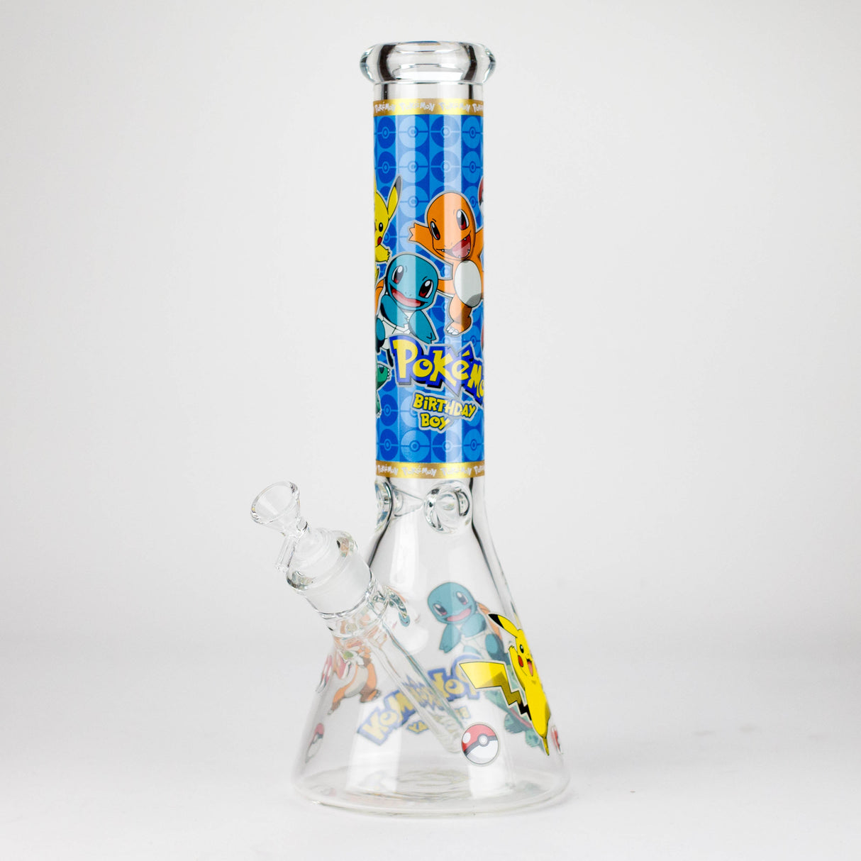 14" Carton Design 7mm Thick Heavy Duty Glass Beaker Bong – Glow in the Dark