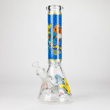 14" Carton Design 7mm Thick Heavy Duty Glass Beaker Bong – Glow in the Dark